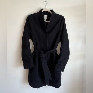 Black Tie Belt Coat